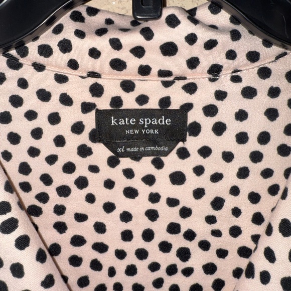 Kate Spade ♠️ Polka Dot Front Button Women's Pajama Shirt- Size XL - Picture 7 of 7